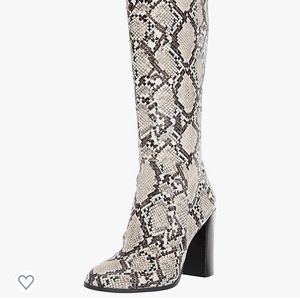 NEW Kenneth Cole NY Knee High Snakeskin Boots